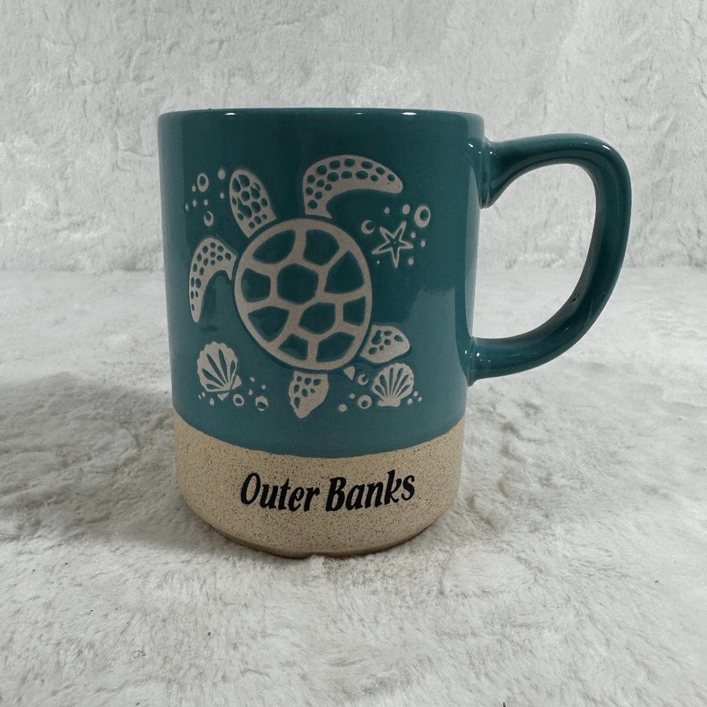 Sea Turtle Mug, Beach Outer Banks Sea life Souvenir